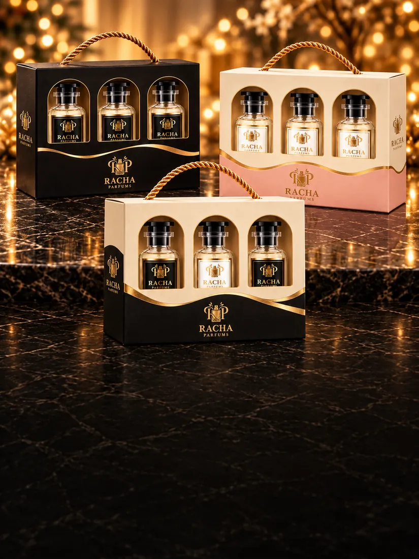 Les coffrets Racha Parfums
