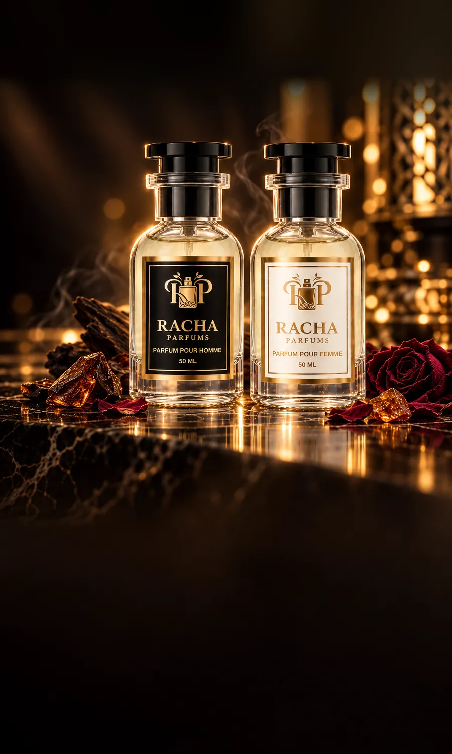 Les parfums Racha pour elle et pour lui