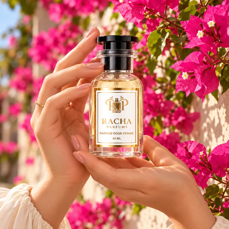 Parfum Racha pour femme et bougainvilliers